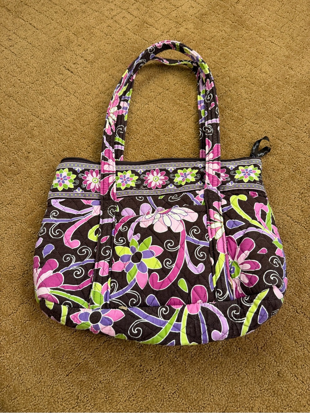 Vera Bradley Purple Punch Multi Color Floral Shoulder Bag Y2K